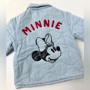 Zara Kids size 4/5 Light Blue Minnie quilted Jean Jacket